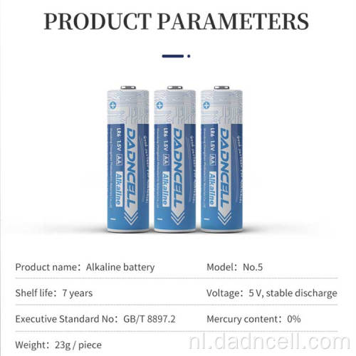 1.5V betrouwbare Triple A alkaline zn-mn batterij voor HouseHold